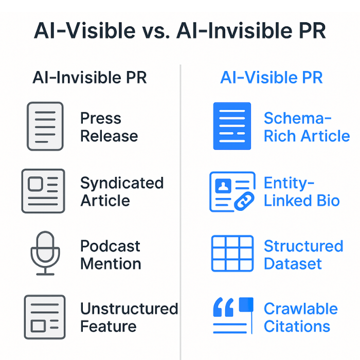 AI-Visible vs AI-Invisible PR
